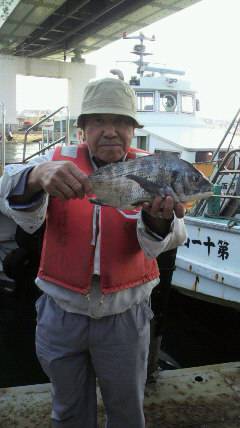 岸和田一文字　フカセのチヌ〜38cmの釣果
