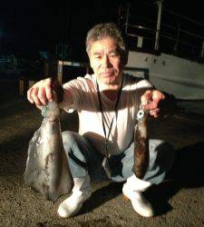 オオ島でヤエンの夜釣り、良型アオリＧＥＴ！