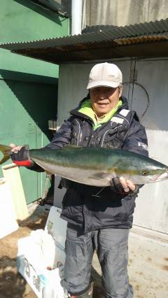 岸和田沖の北でメジロ76cm！アジの飲ませ釣り