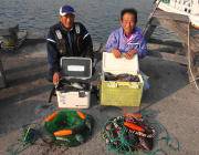 黒島の磯、二人でアイゴ110匹の釣果