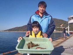 須磨海釣り公園、胴突きでオコゼとガシラの釣果