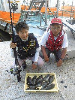 岸和田一文字　フカセ・紀州釣りでグレの釣果あり