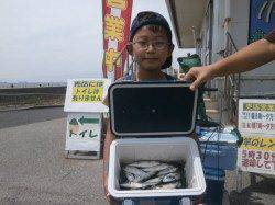 大阪南港魚つり園　今年初めてのサバの大きな群れ回遊