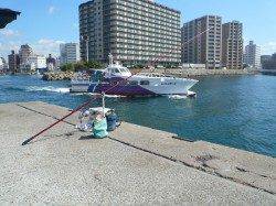 明石港　昨日の残りゴカイで投げ釣り釣行