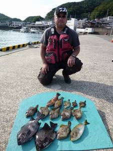 神谷一文字の釣果　カゴ釣りでグレ・アイゴ、ぶっ込みでイシダイ・イシガキダイ