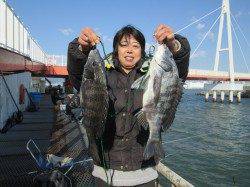 尼崎市立魚つり公園　チヌ高活性でした☆チヌは柱周りを狙ってください