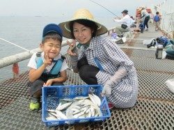 尼崎市立魚つり公園　サビキで大漁