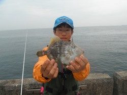 和歌山北港魚つり公園　良型カワハギ！