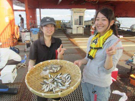 サビキで豆アジ超大漁！尼崎市立魚つり公園