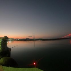 夕やけ眺め、２時間の釣り