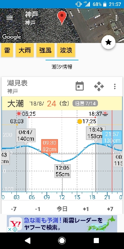 台風直後