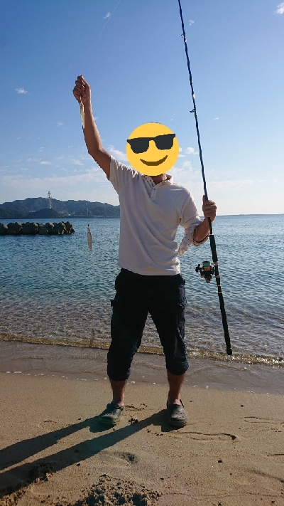 栗田海岸で投げ釣り