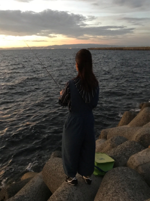 釣りガールのアジ釣り！