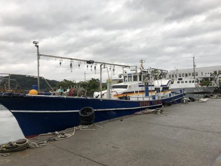 台風前にティップランエギング