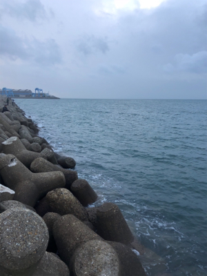 台風前釣行