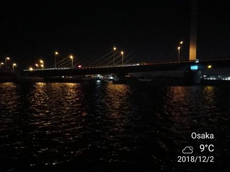 南港カモメ大橋 釣行 （渋かった～タチウオ釣り、F3釣果）