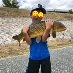小学1年生８０ｃｍオーバーの真鯉をゲット