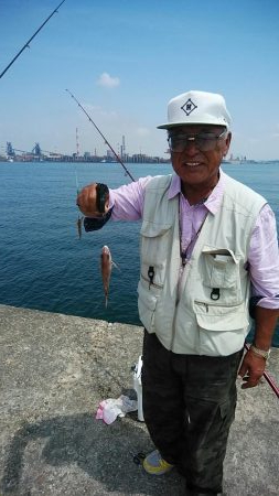 播磨新島でキス釣り