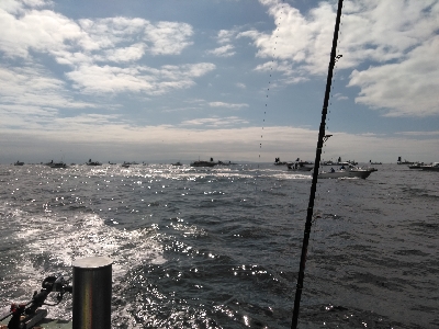 久し振りの船で太刀魚テンヤ