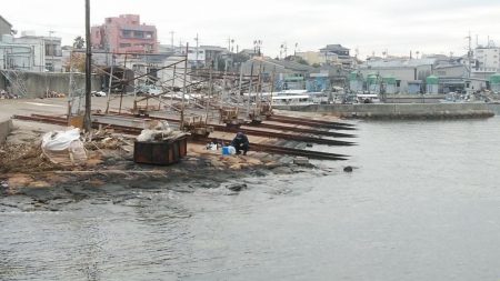 ７時から江井ヶ島のキス調査