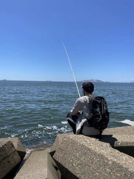 息子とキス釣り