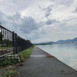 台風後の琵琶湖