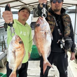 ４月７日（日）（大潮）の釣果（マダイ５１cmなど船中２匹）