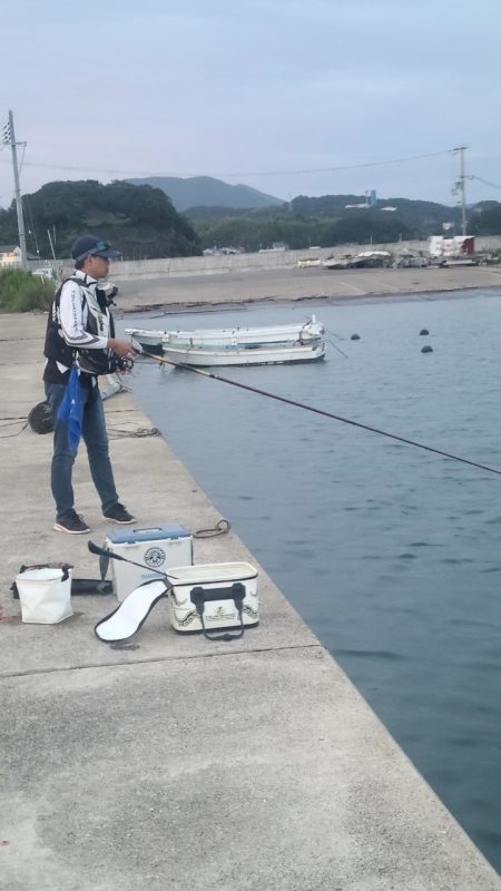 和歌山　南部堺の堤防で夜釣り釣り