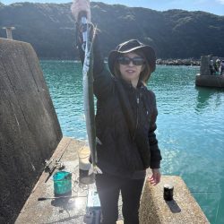 DAISO竿で飲ませ釣り　カンパチ　オキザヨリ