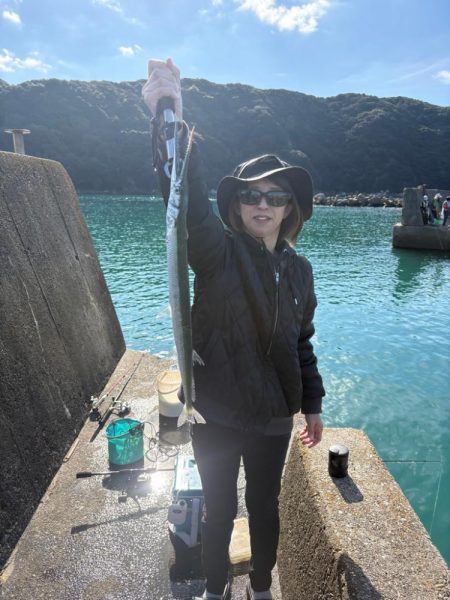 DAISO竿で飲ませ釣り　カンパチ　オキザヨリ